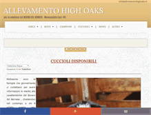 Tablet Screenshot of allevamentohighoaks.it